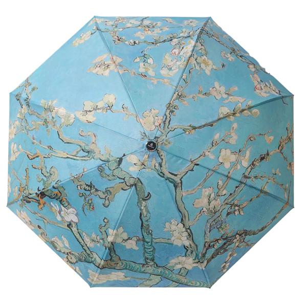 picture of compact umbrella featuring Van Gogh's Almond Blossom design