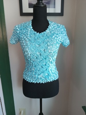 picture of light blue short sleeved top