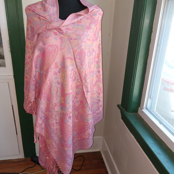 pretty in pink with printed butterfly designs all over